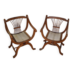 Paire fauteuils dagobert