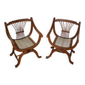 Paire fauteuils dagobert