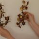 Pair of Mid-Century Italian Gilded Metal Sconces