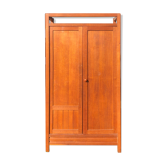 Modernist wardrobe in solid oak 1950