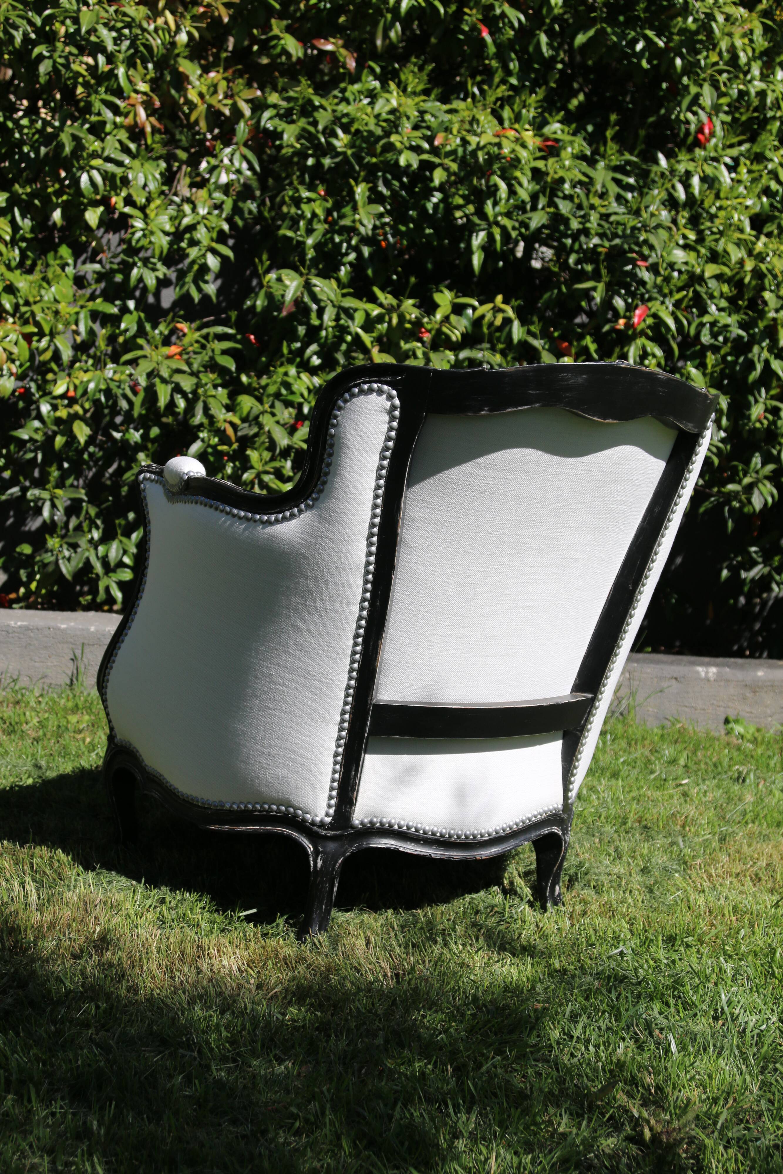 Louis XV style bergère revamped