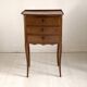 Louis XV style cherry wood bedside table with cabriole legs