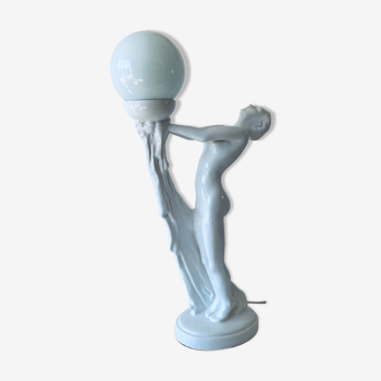 Ceramic naked dancer lamp