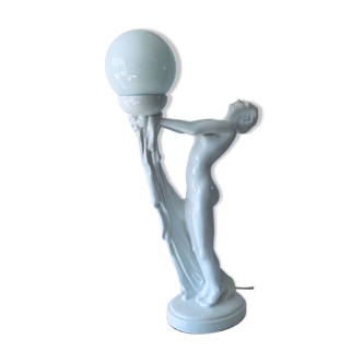 Lampe danseuse nue en céramique