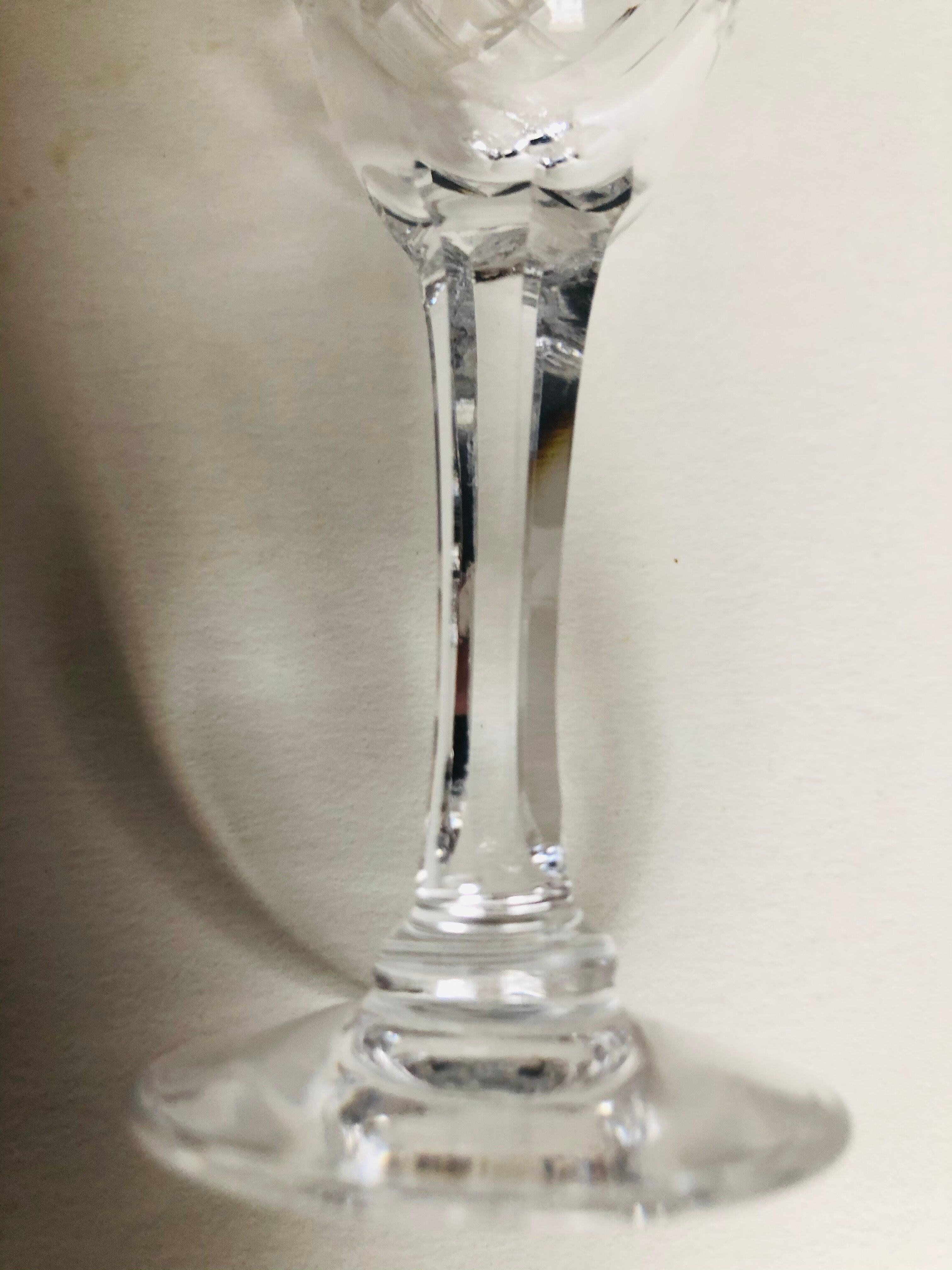 Set of six glasses of Lorraine crystal liqueur