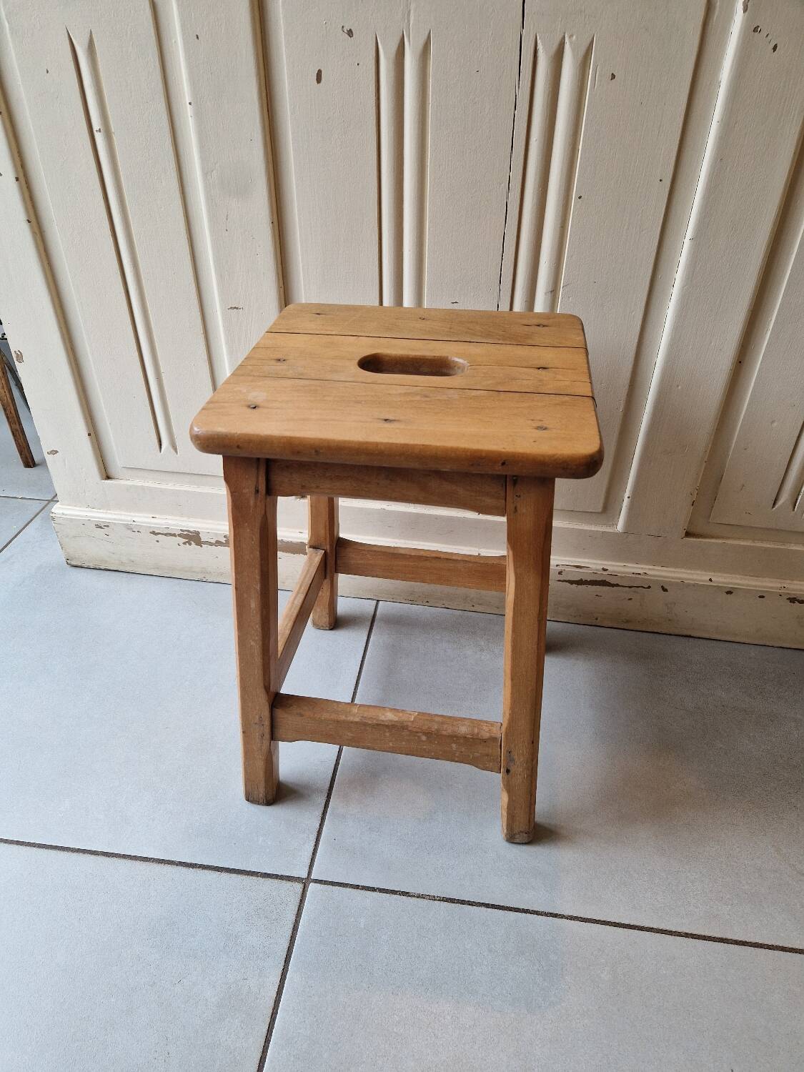 Antique vintage workshop stool