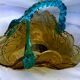 Antique amber glass bon bon glass basket