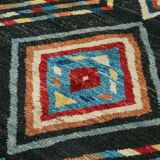 Hand-Knotted Turkish Contemporary 172 cm x 241 cm Black Wool Carpet