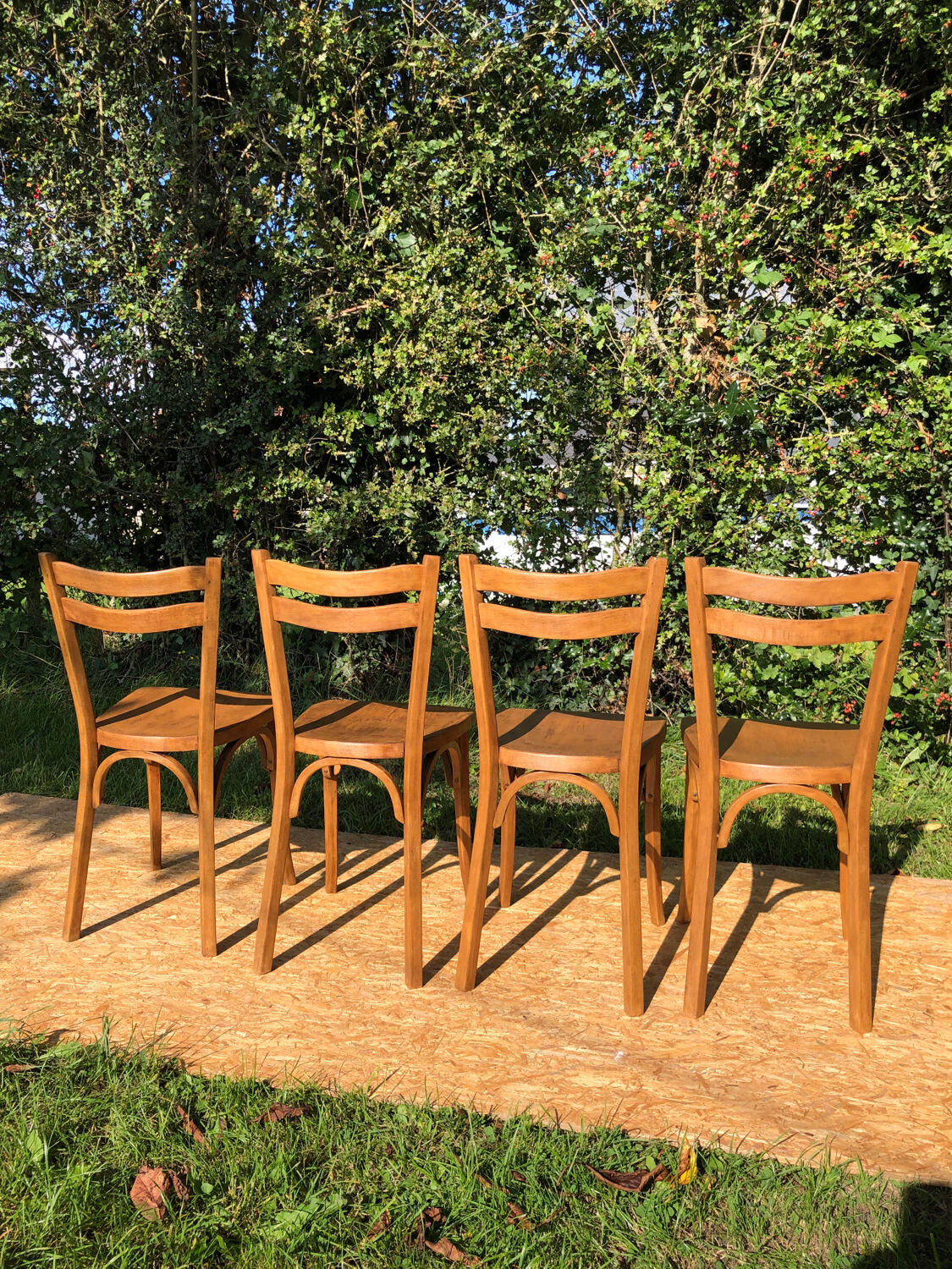 Set of 4 vintage chairs baumann