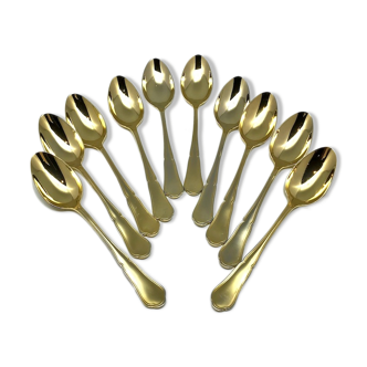 Golden dessert spoons