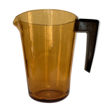 70's smoke glass carafe