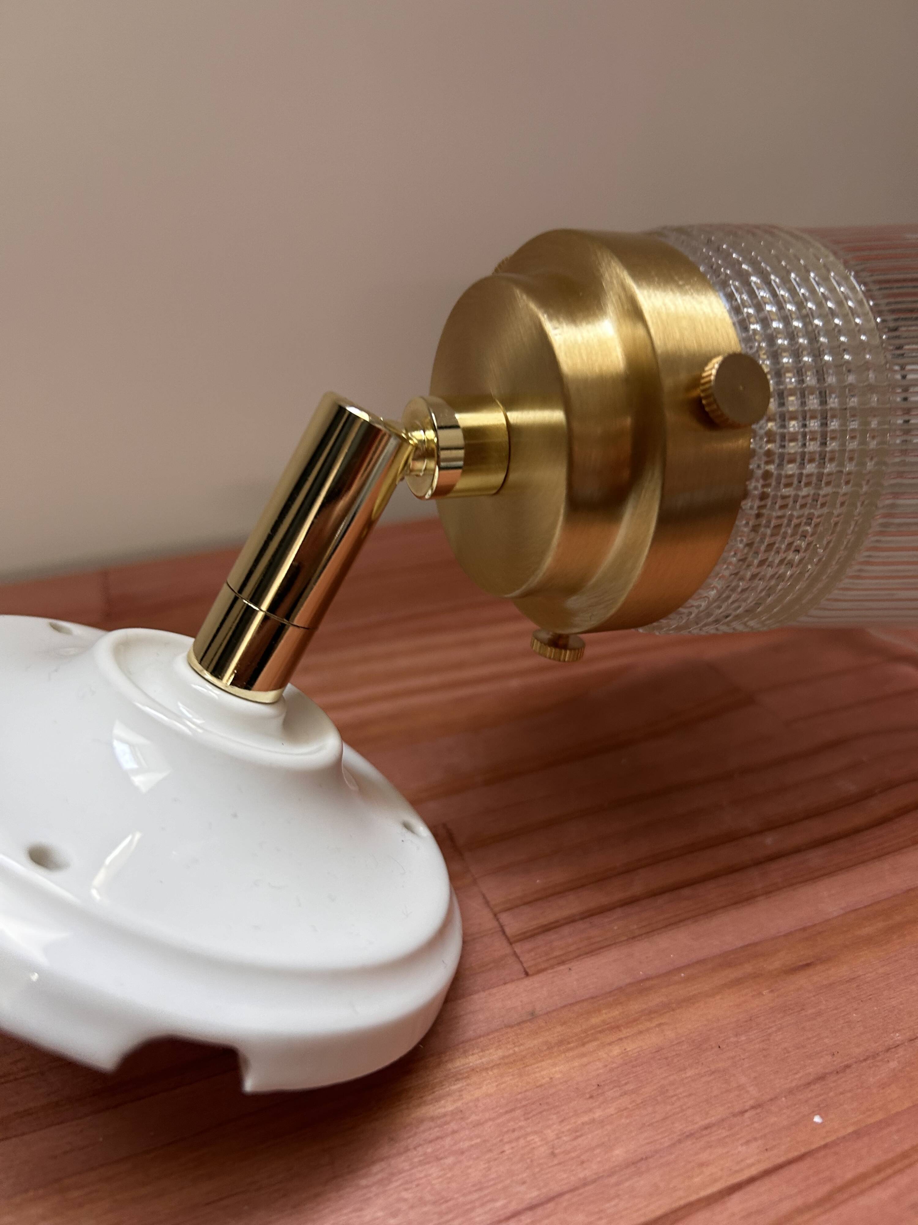 Old vintage holophane tulip wall light