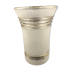 Vase vintage 1960 verre granité blanc et or