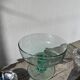 Coupe sur pied en verre soufflé