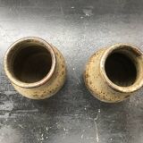 Paire de vases ancien le cep grès Jean Tessier vintage