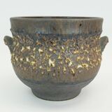 rare large jopeko PLANT STAND plant pot with base fat lava ceramic 1970s