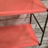 vintage perforated sheet metal shelf