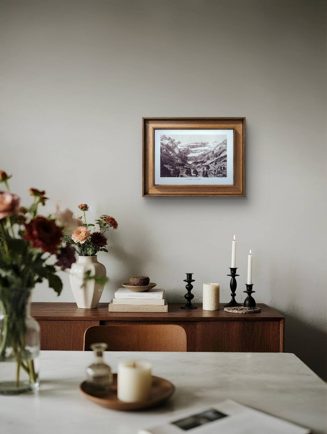 The circus of Gavarnie, Hautes-Pyrénées, photo print from 1937.