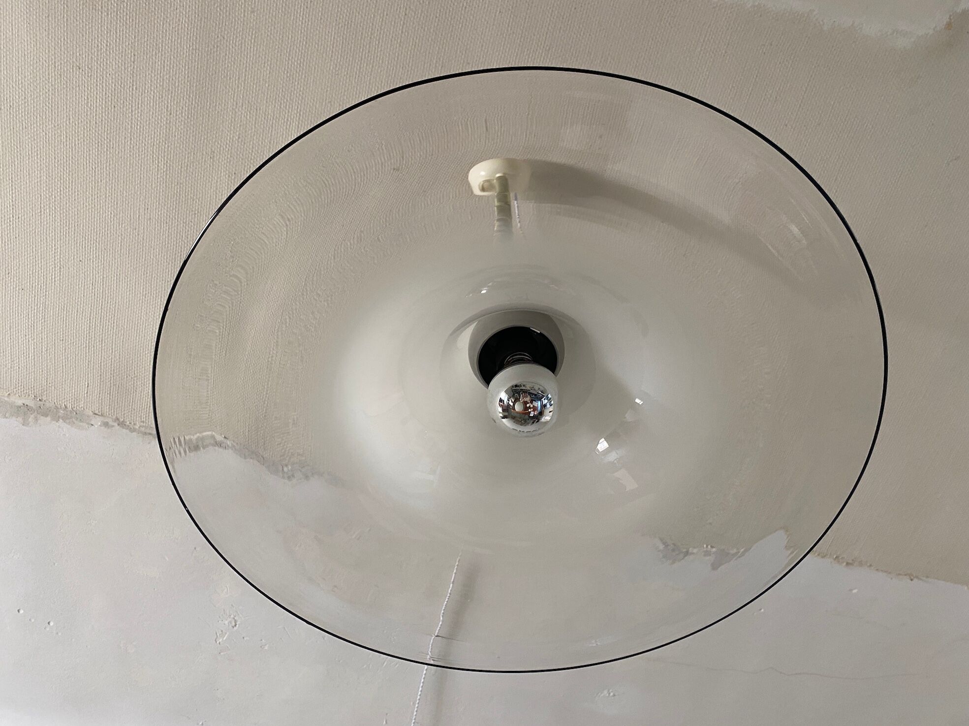 Cinea pendant lamp, Leucos workshop, Murano glass, Giusto Toso design, Italy, circa 1970.