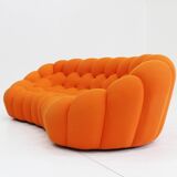 Canapé bulle courbé Roche Bobois orange