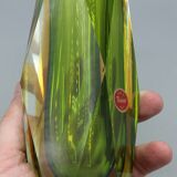 Vintage sommerso vase murano glass flavio polished seguso italy 1970