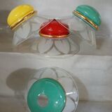 4 Art Deco glass pendant lights
