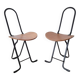 Set of 2 folding chairs Daphne by Gastone Rinaldi for Fly line