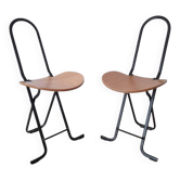 Set of 2 folding chairs Daphne by Gastone Rinaldi for Fly line
