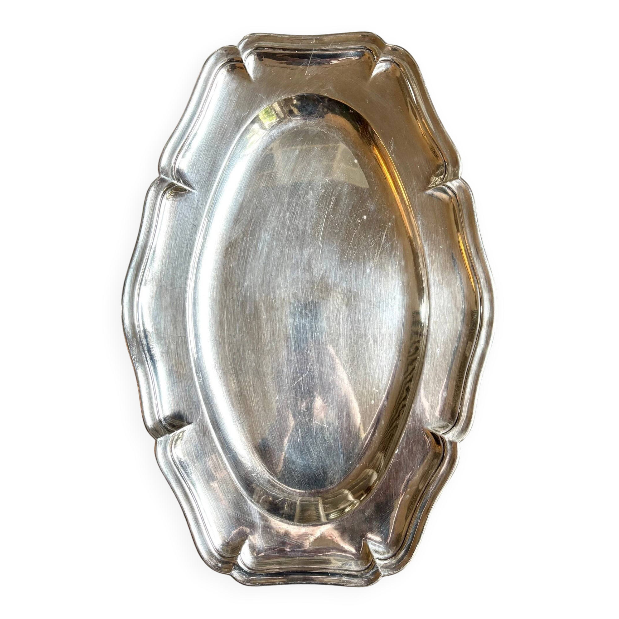 Christofle oval scalloped silver-plated platter no. 2