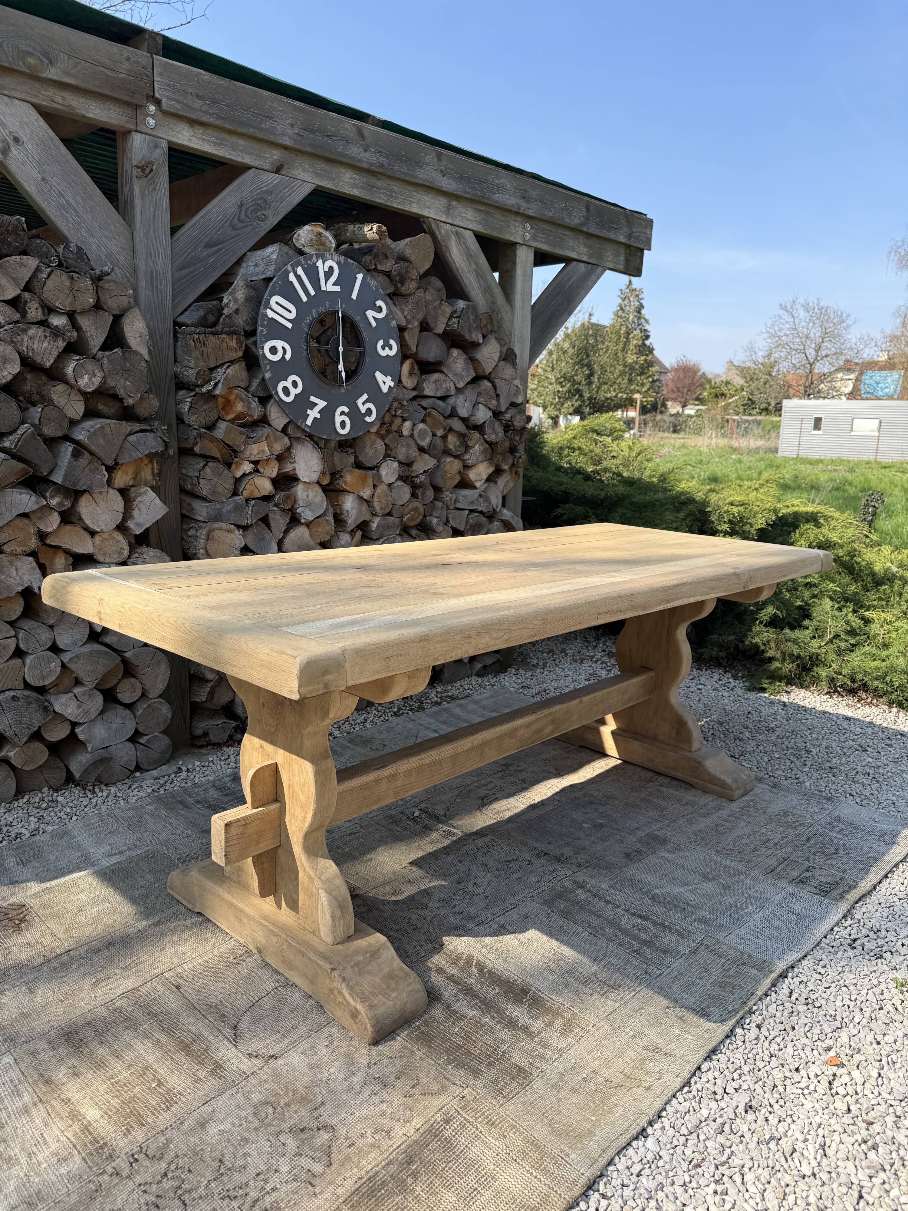 Monastery table made of solid oak.