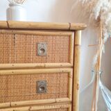 Rattan chest of drawers circa 1970 - Dal Vera