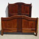 Walnut bed and walnut magnifying glass nineteenth century