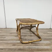Vintage wicker side table, 1970