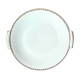 Golden white porcelain pie dish from Sologne Lamotte 6