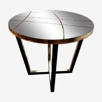 Table stained glass and brass, 1980 s