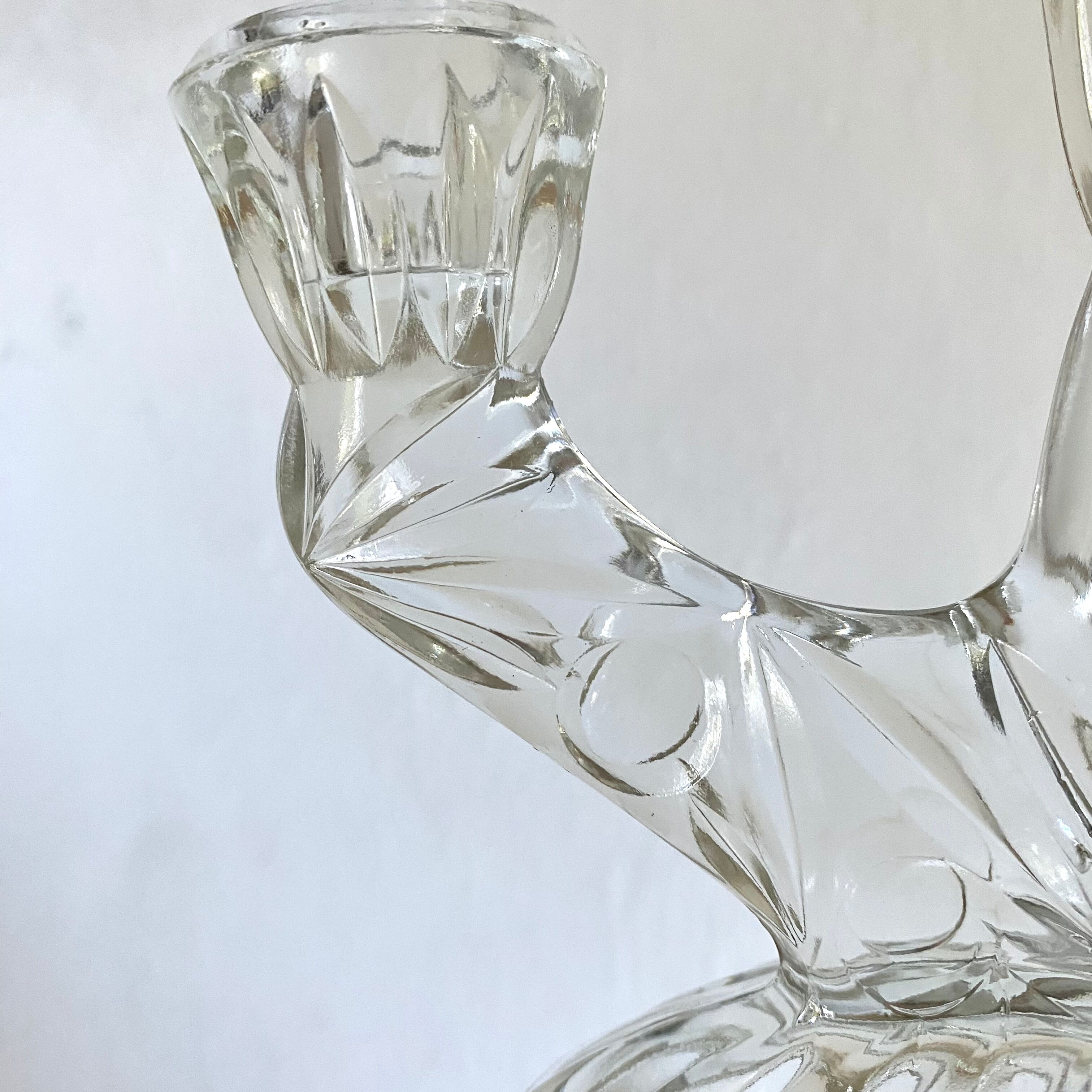 Pair of glass candlesticks