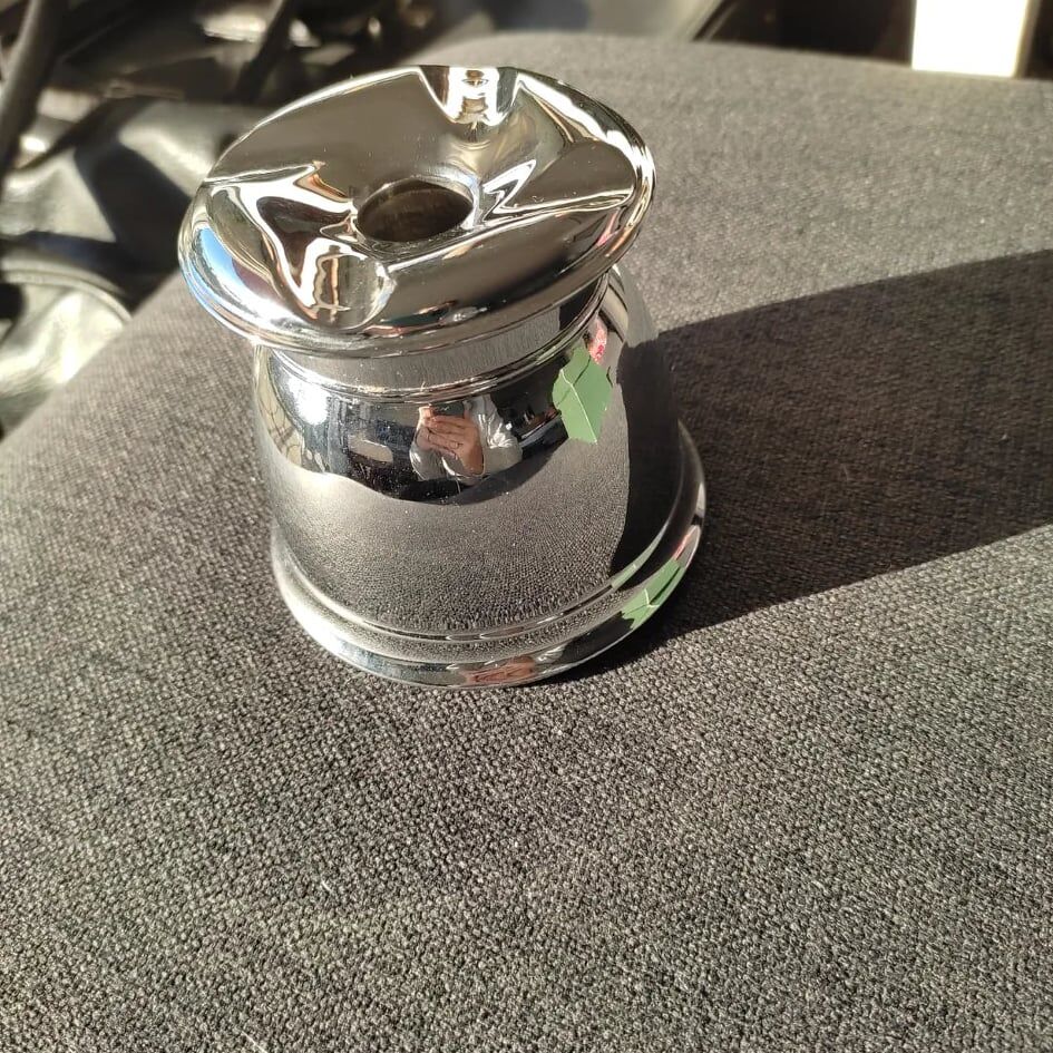 Vintage ashtray "French Café/Bar" in solid copper, 40s in its original box.