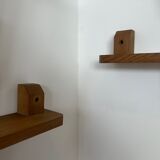 Guillerme et Chambron French Mid-Century Shelf Wall Lights