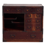 Ancient Japanese choba-dansu in cedar wood, Meiji/Taishō period (circa 1890-1920) #45