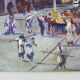 Oil on wood by Riccardo Capone Interior Church 50s 60s