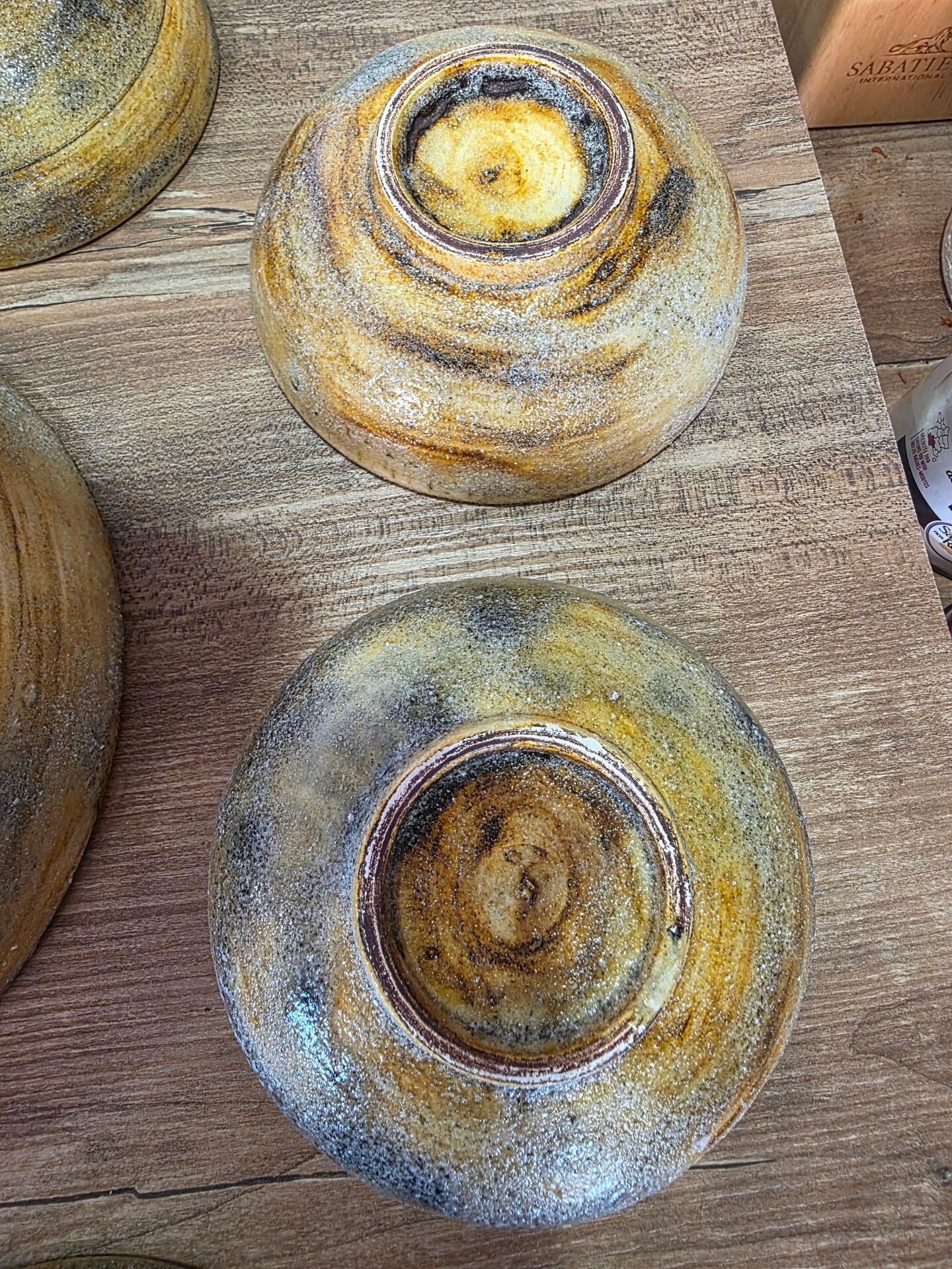 Magnificent vintage service in Vallauris fat lava from the 60s-70s, signed.