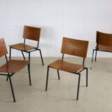 Set of 10 industrial chairs