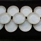 11 Dessert Plates in White Porcelain and Art Deco Gold
