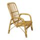 Italian rattan armchair, French Riviera style; Bohemian style side table