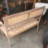 Bench decorated with flowers