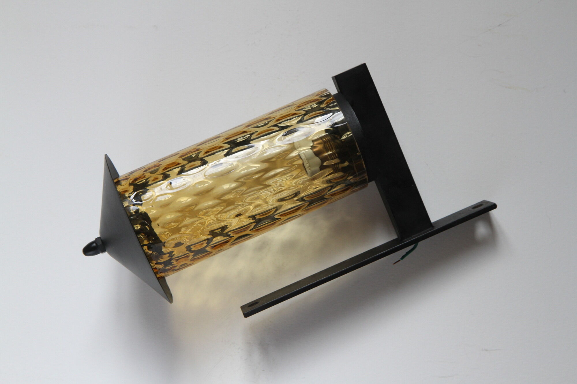 Metal and blown glass sconce from the 1950s