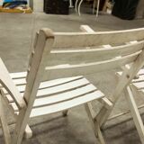 Garden furniture table and 4 armchairs 60's in its juice