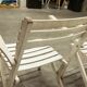 Garden furniture table and 4 armchairs 60's in its juice