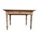 wooden dining table, vintage, turned legs, firm table style