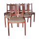 6 KS möbler chairs in teak and wool Kvadrat 60s